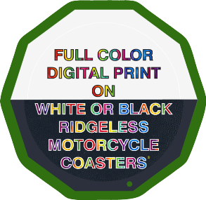 Full Color Digital Print Motorcycle Coasters®